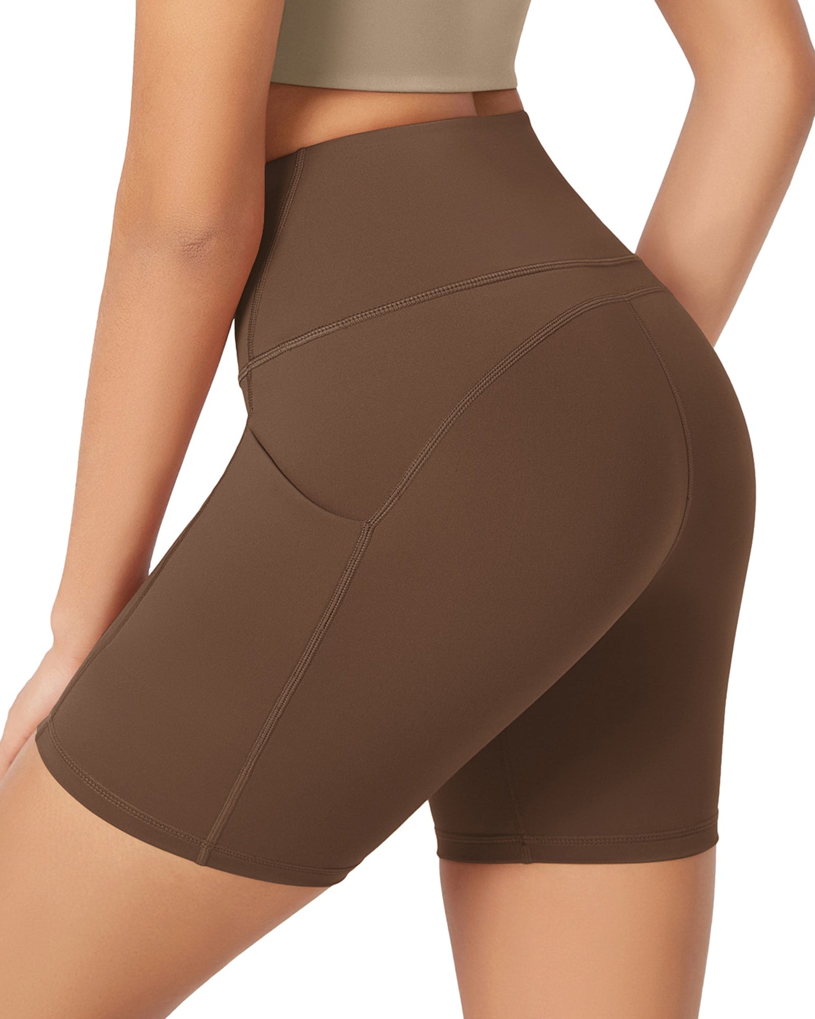 ODLEX 6 Inseam High Waist Workout Athletic Biker Shorts with Pockets - ododos