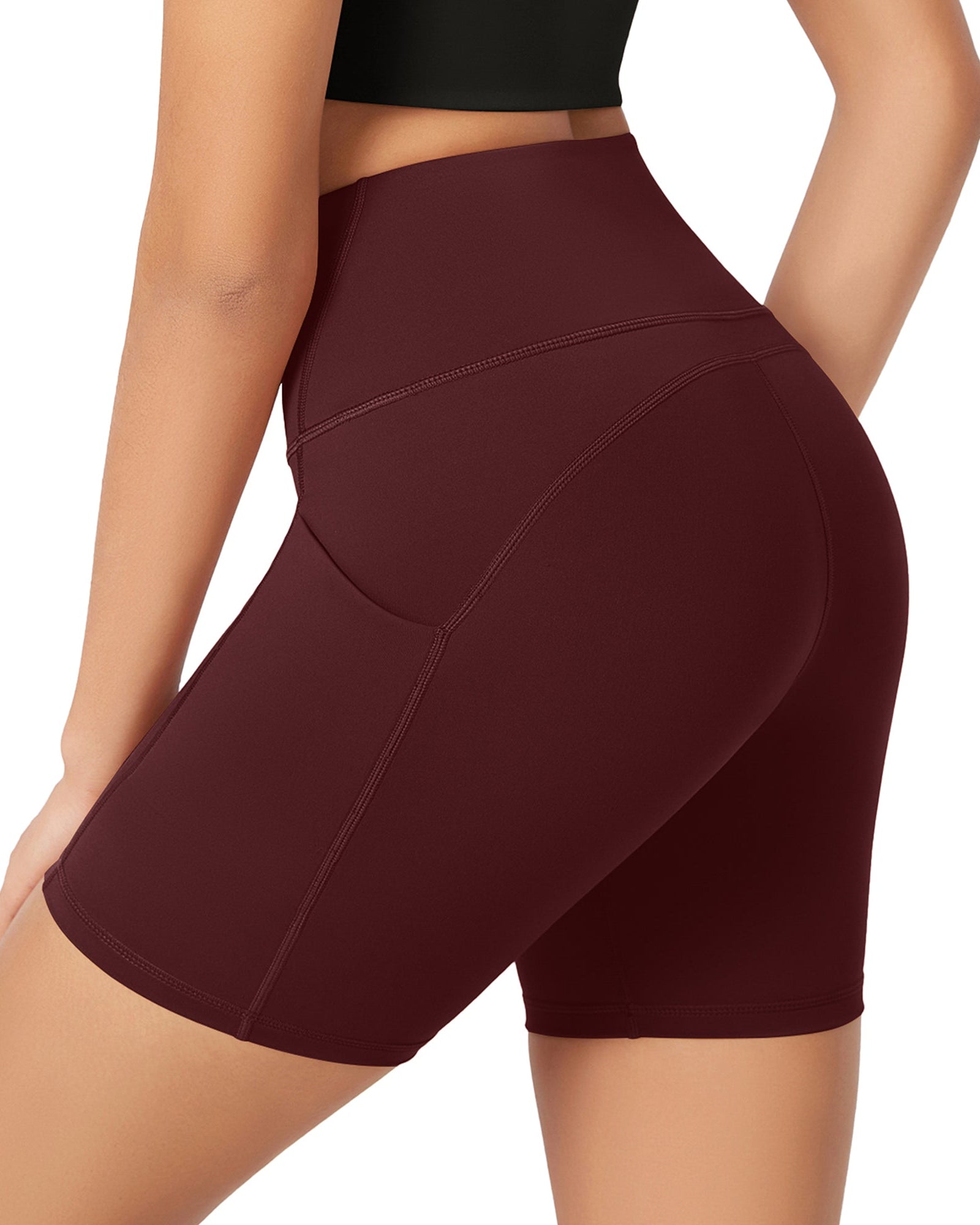 ODLEX 6 Inseam High Waist Workout Athletic Biker Shorts with Pockets - ododos