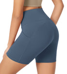 ODLEX 6 Inseam High Waist Workout Athletic Biker Shorts with Pockets - ododos