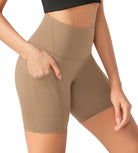 ODLEX 6 Inseam High Waist Workout Athletic Biker Shorts with Pockets - ododos