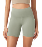 ODLEX 6 Inseam High Waist Workout Athletic Biker Shorts with Pockets - ododos