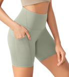 ODLEX 6 Inseam High Waist Workout Athletic Biker Shorts with Pockets - ododos