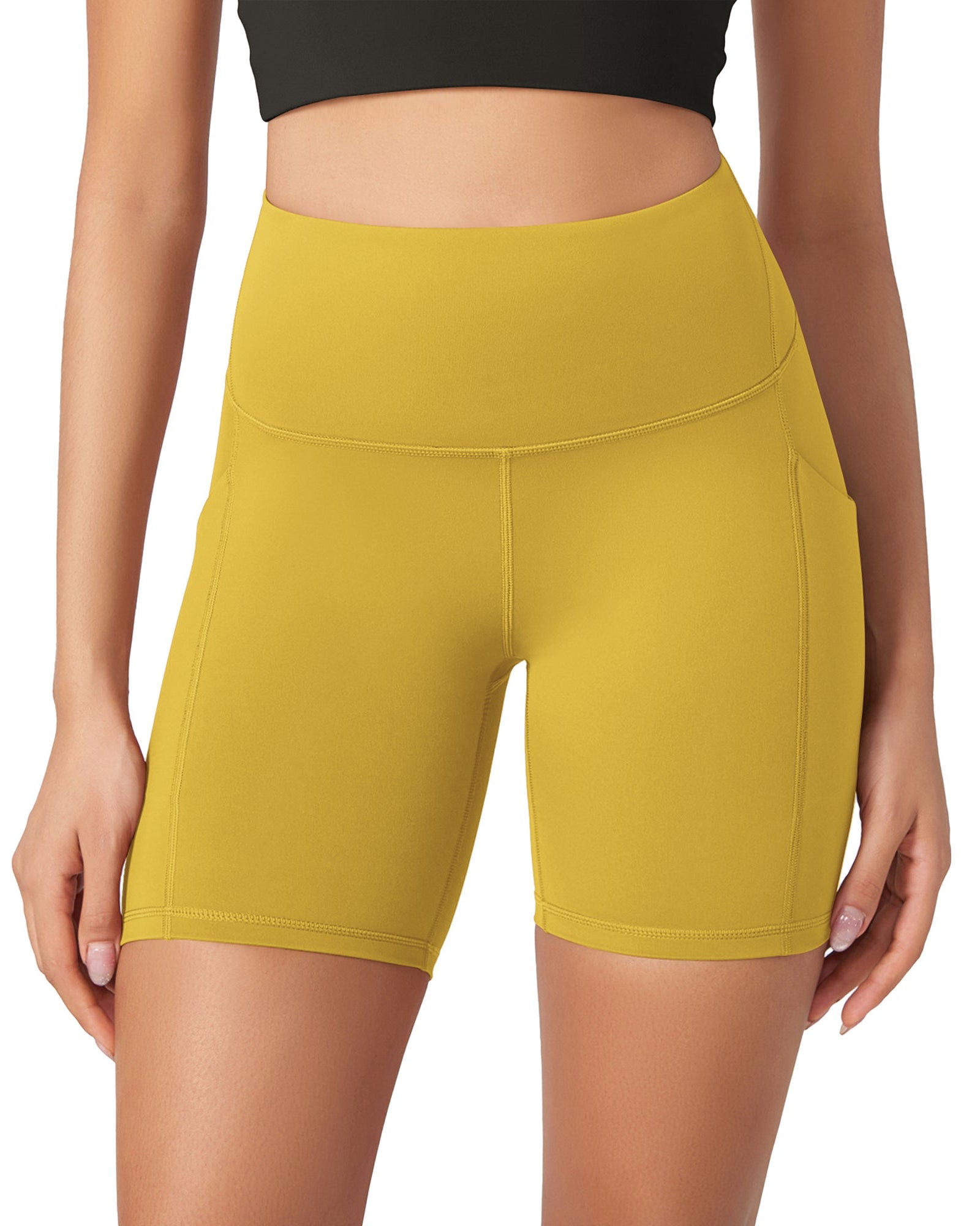 ODLEX 6 Inseam High Waist Workout Athletic Biker Shorts with Pockets - ododos