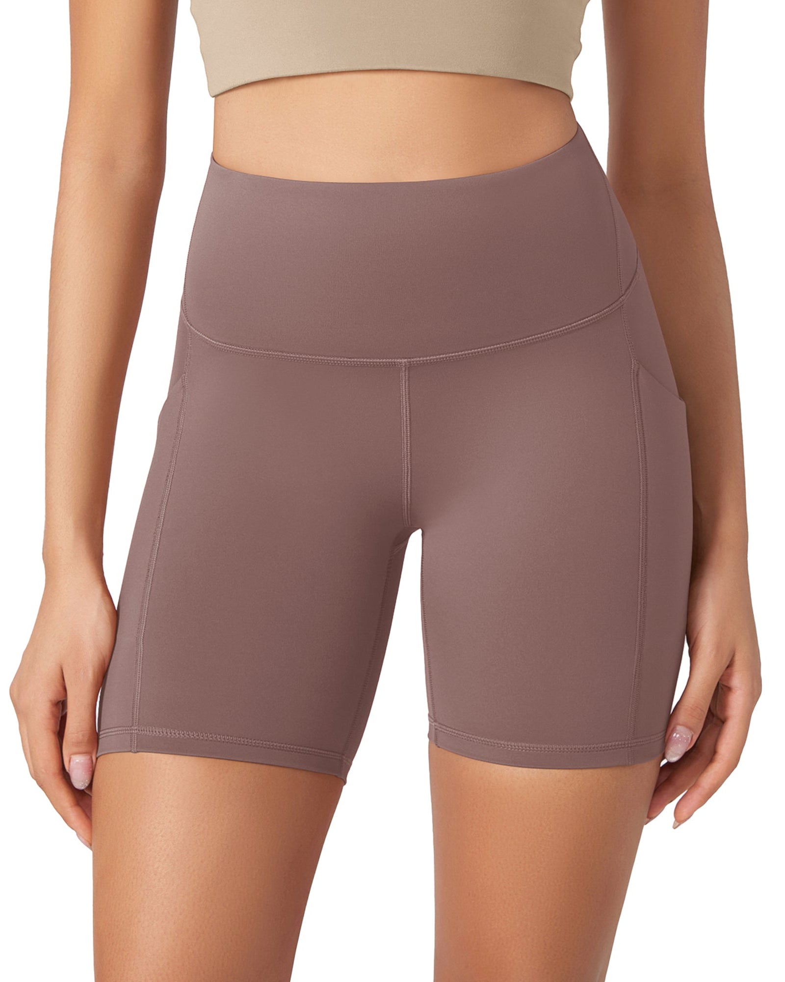 ODLEX 6 Inseam High Waist Workout Athletic Biker Shorts with Pockets - ododos