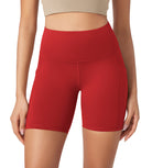 ODLEX 6 Inseam High Waist Workout Athletic Biker Shorts with Pockets - ododos
