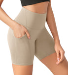 ODLEX 6 Inseam High Waist Workout Athletic Biker Shorts with Pockets - ododos
