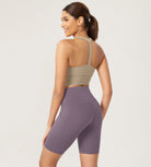ODLEX 8 Inseam High Waist Workout Athletic Biker Shorts with Pockets - ododos