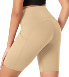 ODLEX 8 Inseam High Waist Workout Athletic Biker Shorts with Pockets - ododos