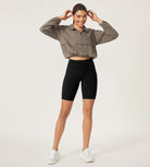 ODLEX 2-Pack 8 Inseam High Waist Workout Athletic Biker Shorts with Pockets - ododos