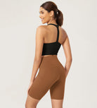 ODLEX 2-Pack 8 Inseam High Waist Workout Athletic Biker Shorts with Pockets - ododos