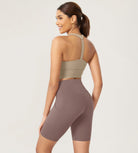 ODLEX 2-Pack 8 Inseam High Waist Workout Athletic Biker Shorts with Pockets - ododos