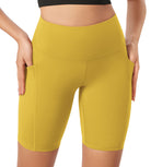 ODLEX 8 Inseam High Waist Workout Athletic Biker Shorts with Pockets - ododos