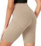ODLEX 8 Inseam High Waist Workout Athletic Biker Shorts with Pockets - ododos