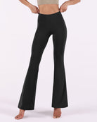 29 High Waisted Flared Work Pants Black - ododos