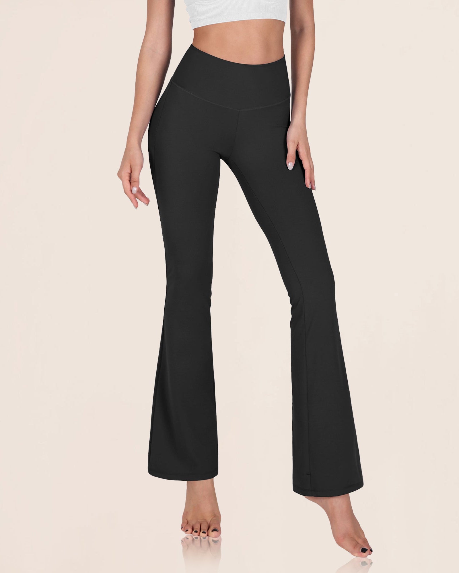 31 Tummy Control Workout Yoga Pants Black - ododos