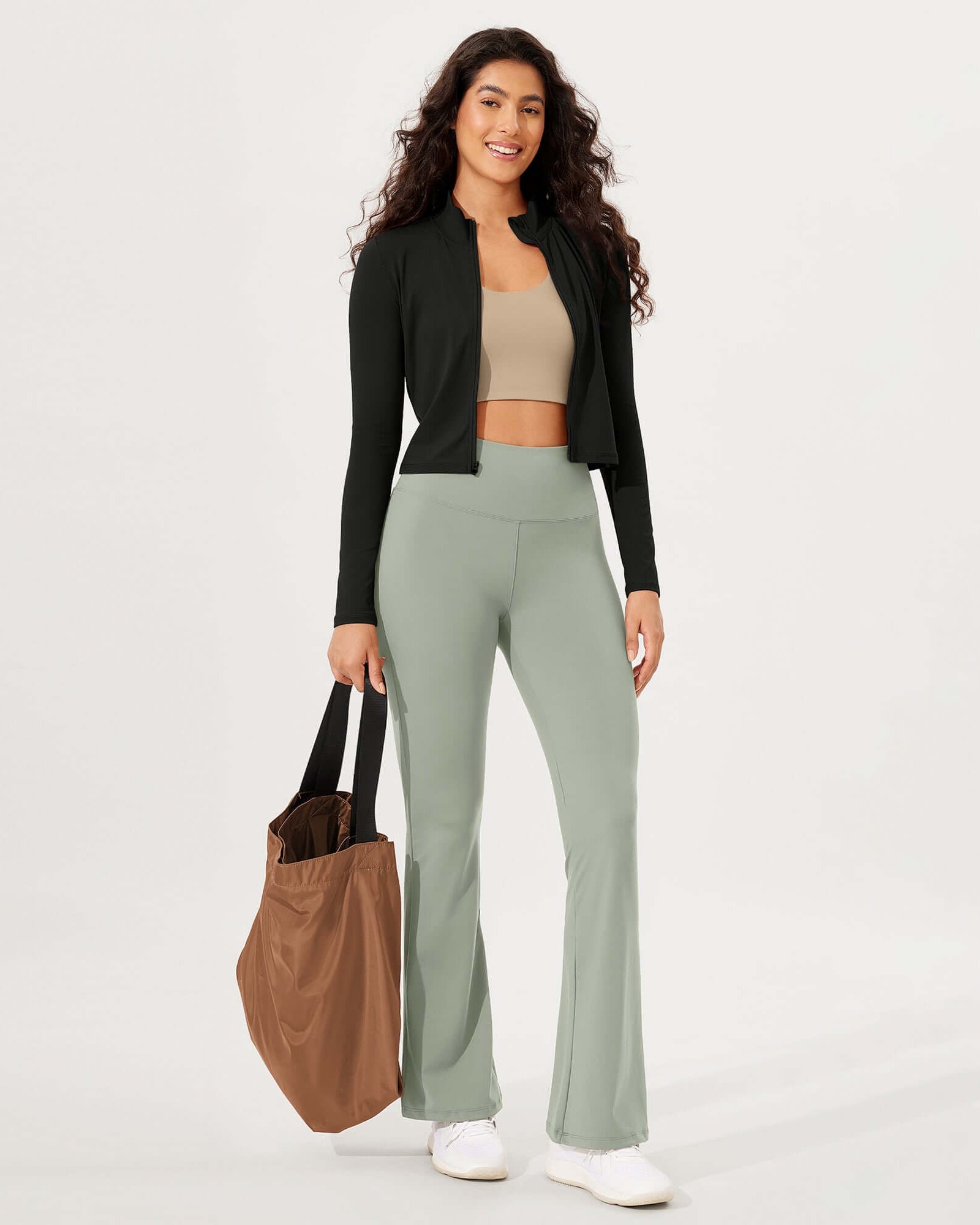 Athletic Full Zip Mock Neck Lightweight Jacket - ododos