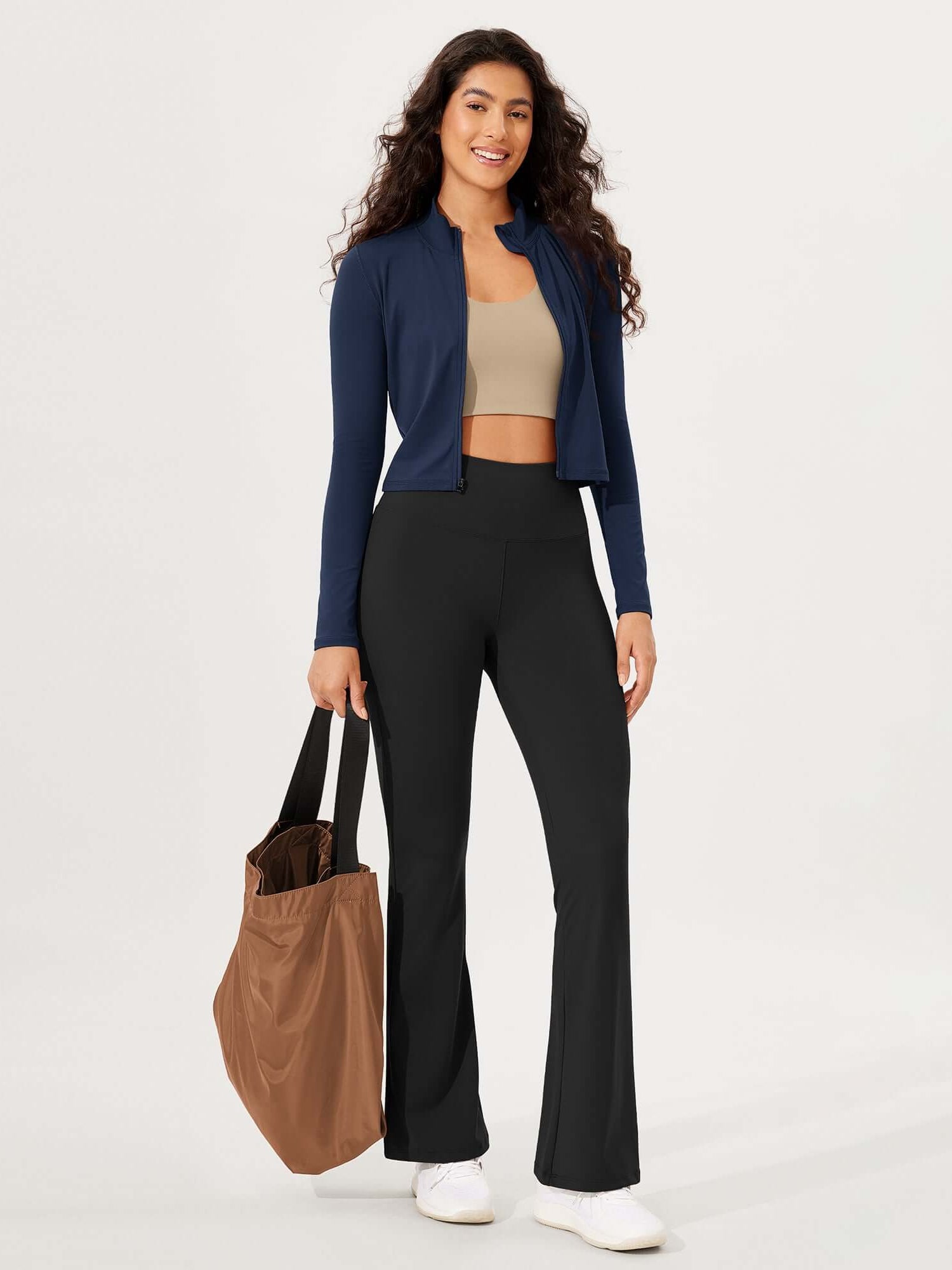 Athletic Full Zip Mock Neck Lightweight Jacket - ododos