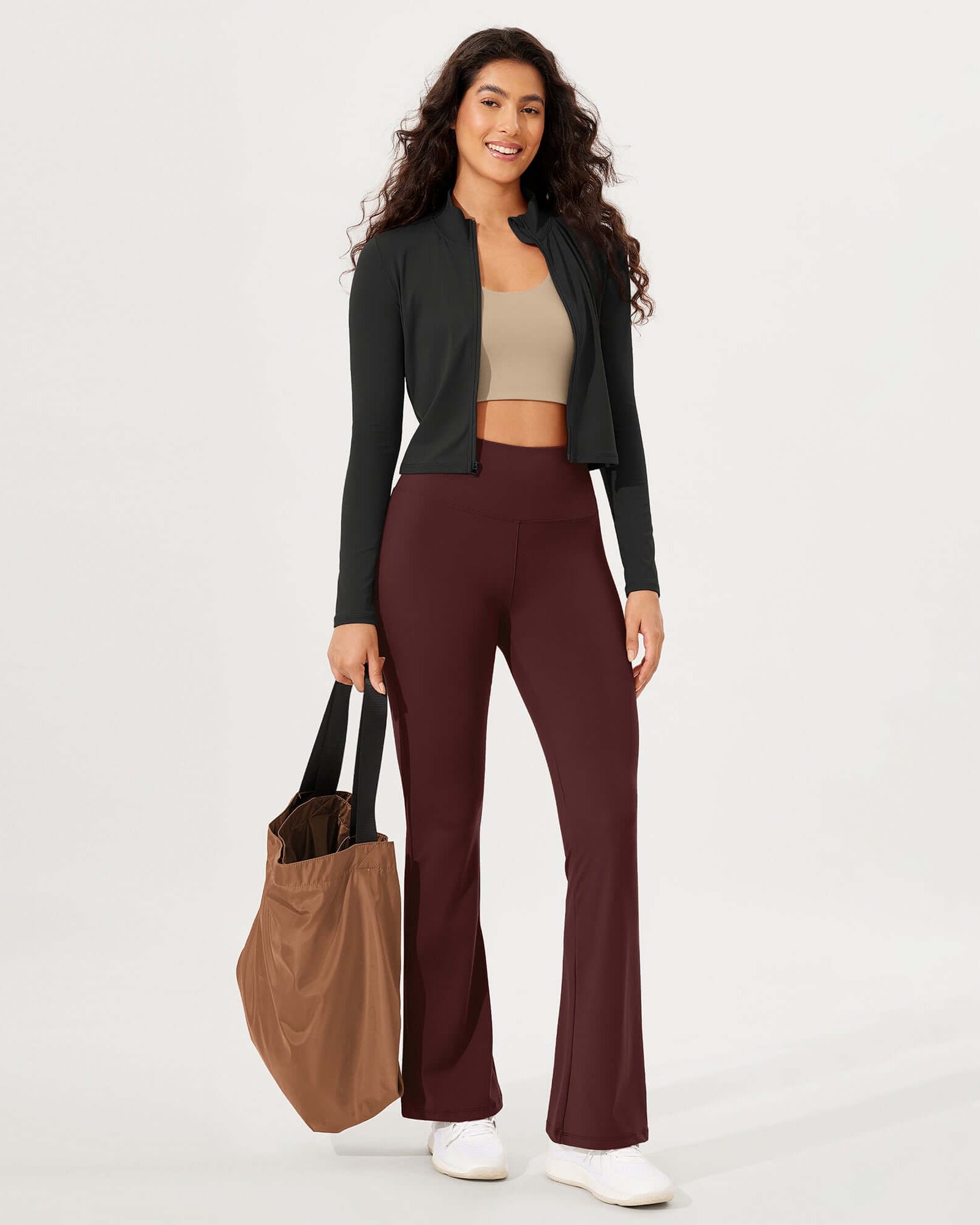 Athletic Full Zip Mock Neck Lightweight Jacket - ododos