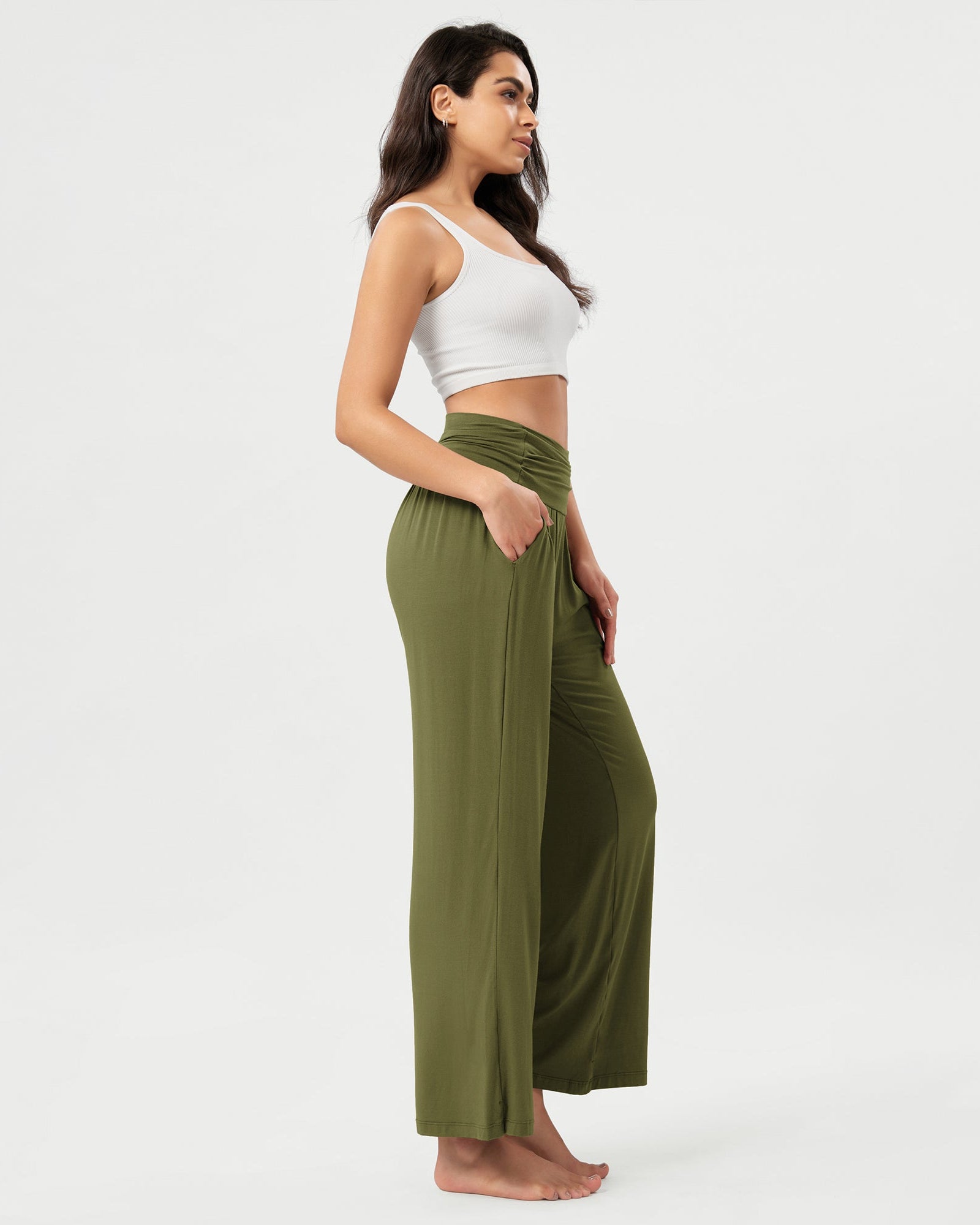 26 Wide Leg Palazzo Loose Comfy Lounge Pants with Pockets - ododos