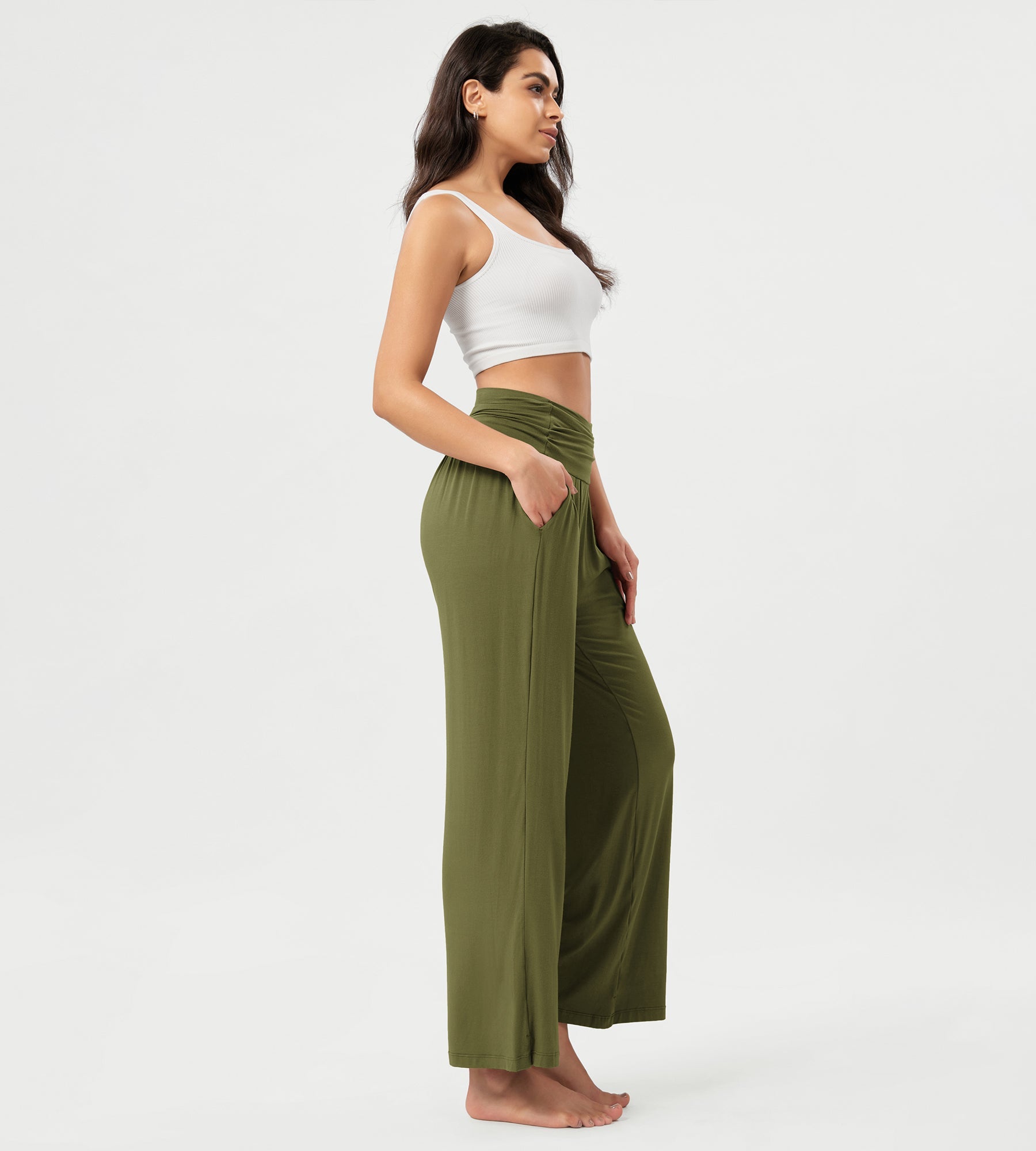 26 Wide Leg Palazzo Loose Comfy Lounge Pants with Pockets - ododos