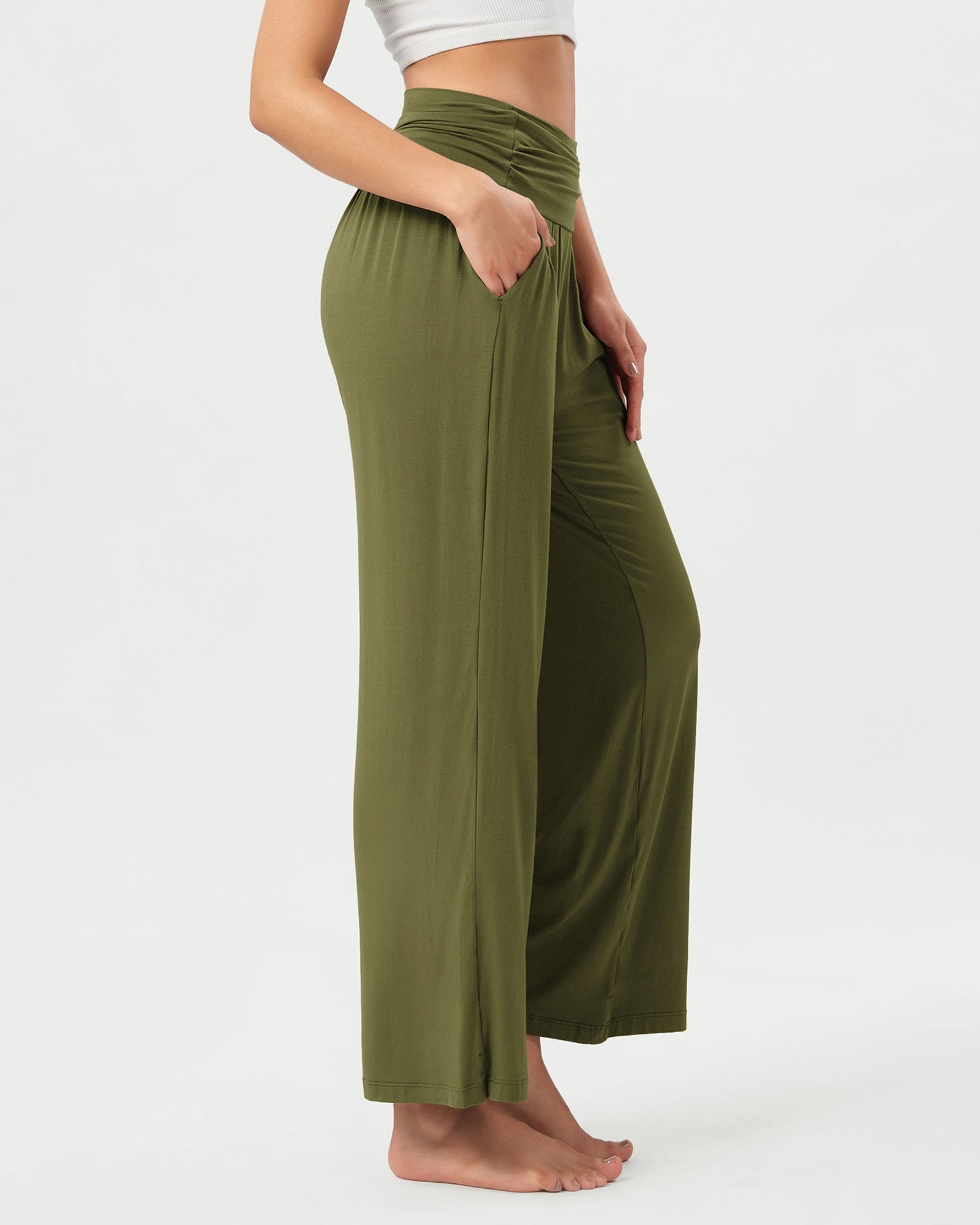 26 Wide Leg Palazzo Loose Comfy Lounge Pants with Pockets - ododos