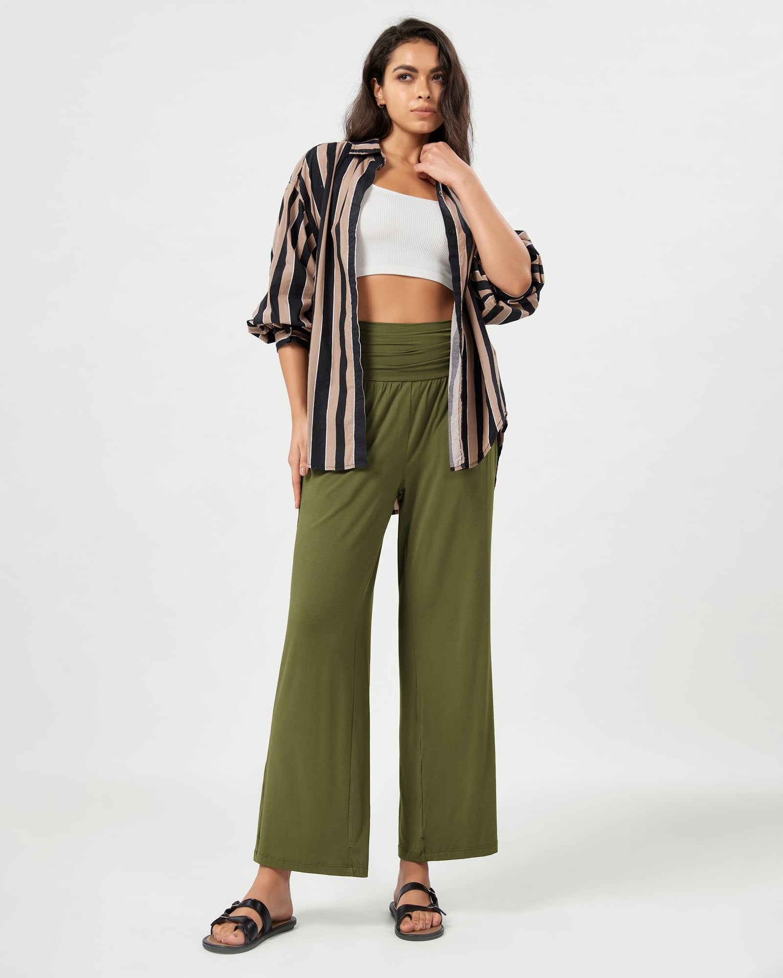 26 Wide Leg Palazzo Loose Comfy Lounge Pants with Pockets - ododos