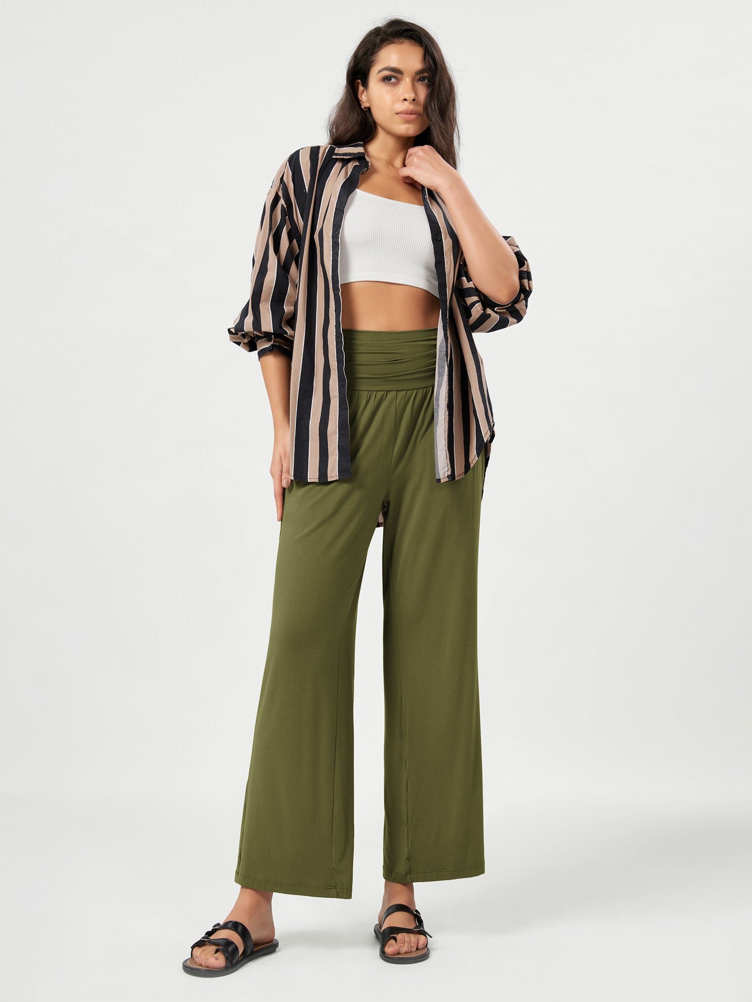 26 Wide Leg Palazzo Loose Comfy Lounge Pants with Pockets - ododos