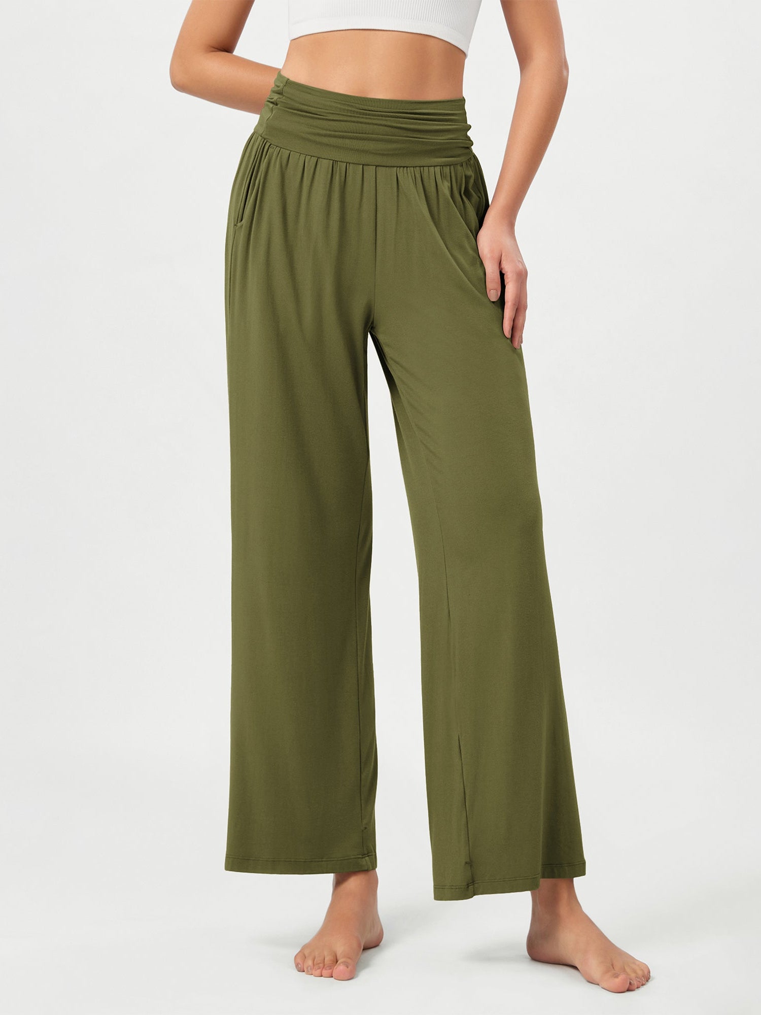 26 Wide Leg Palazzo Loose Comfy Lounge Pants with Pockets - ododos