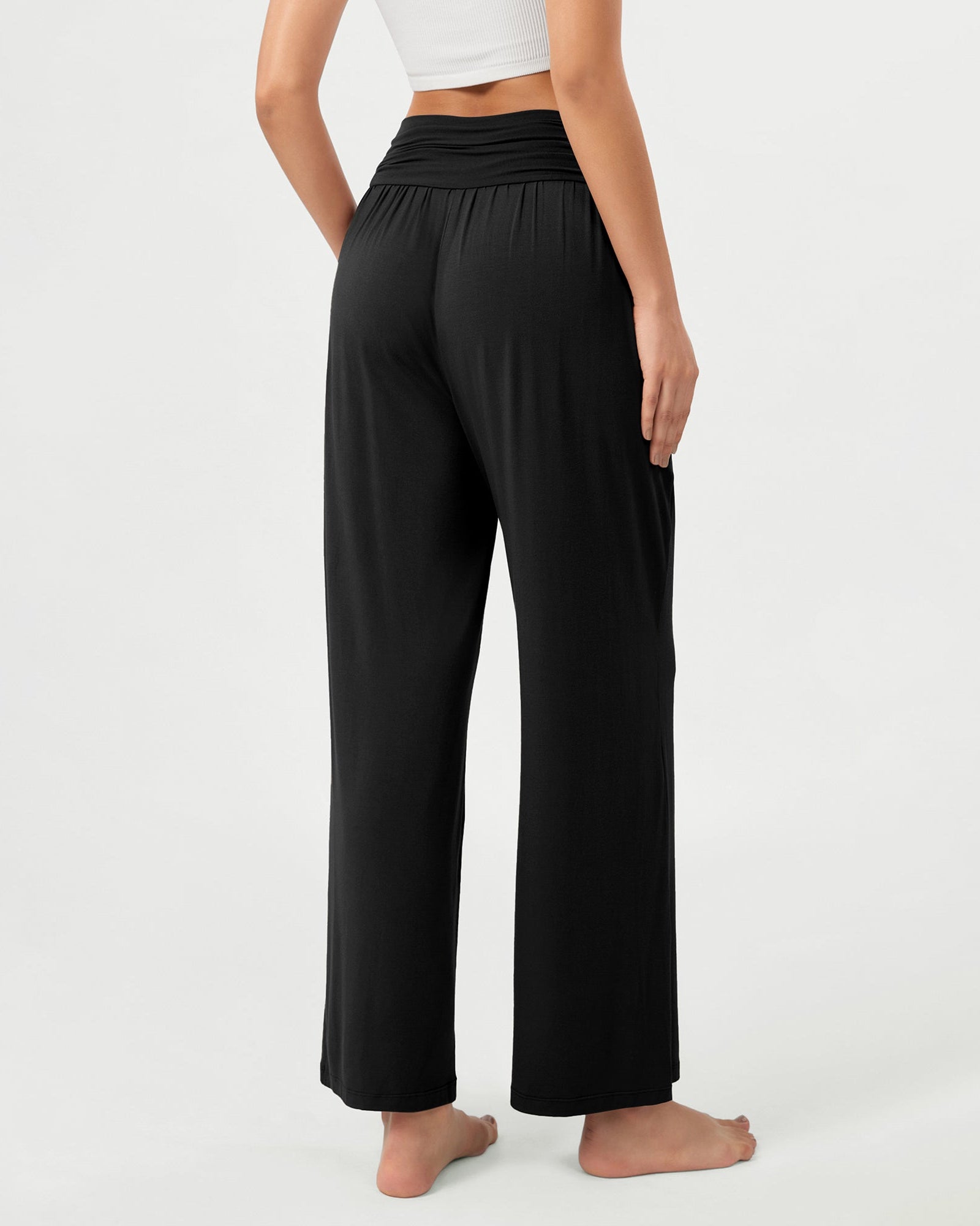 26 Wide Leg Palazzo Loose Comfy Lounge Pants with Pockets - ododos