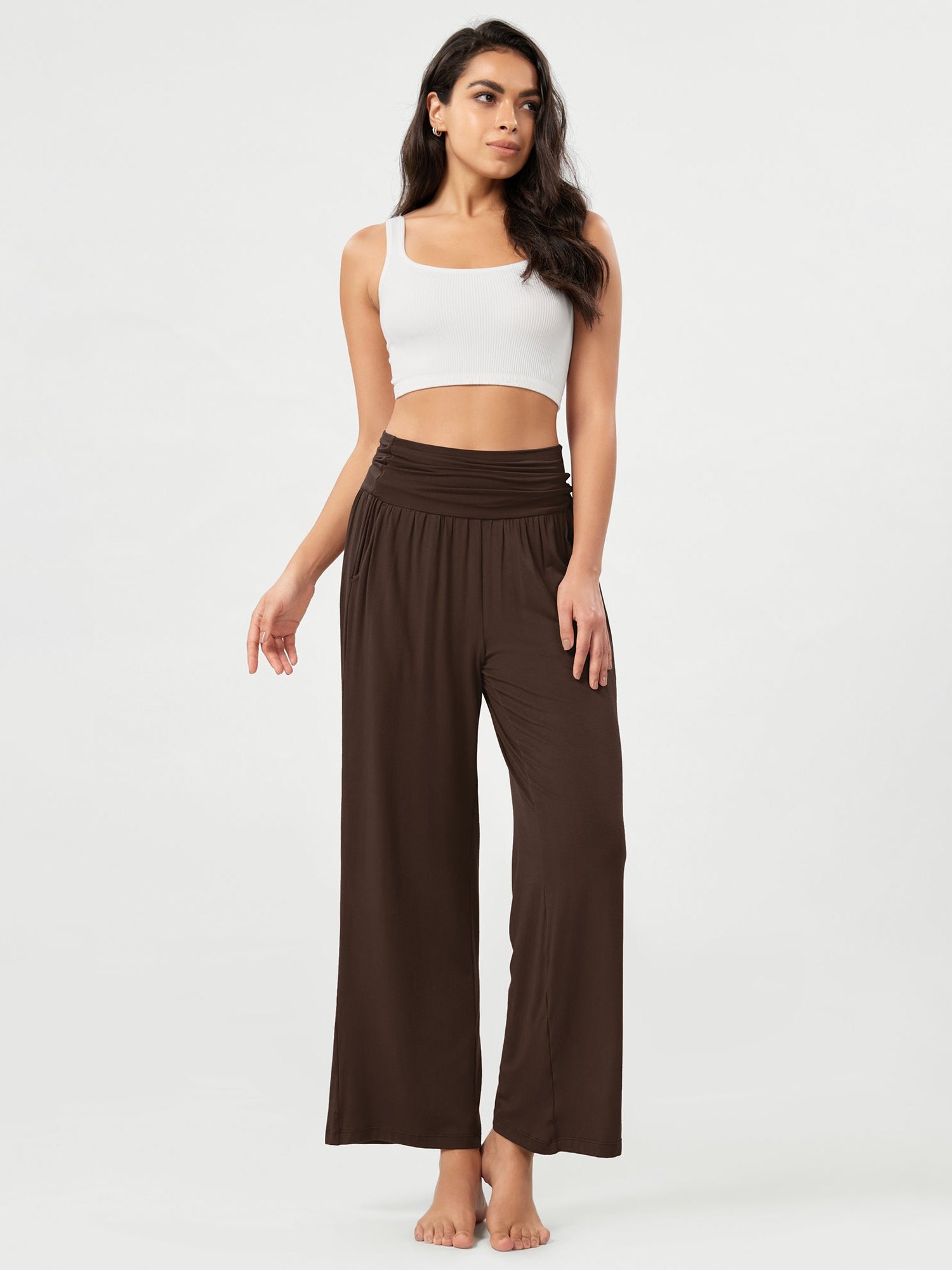 26 Wide Leg Palazzo Loose Comfy Lounge Pants with Pockets - ododos