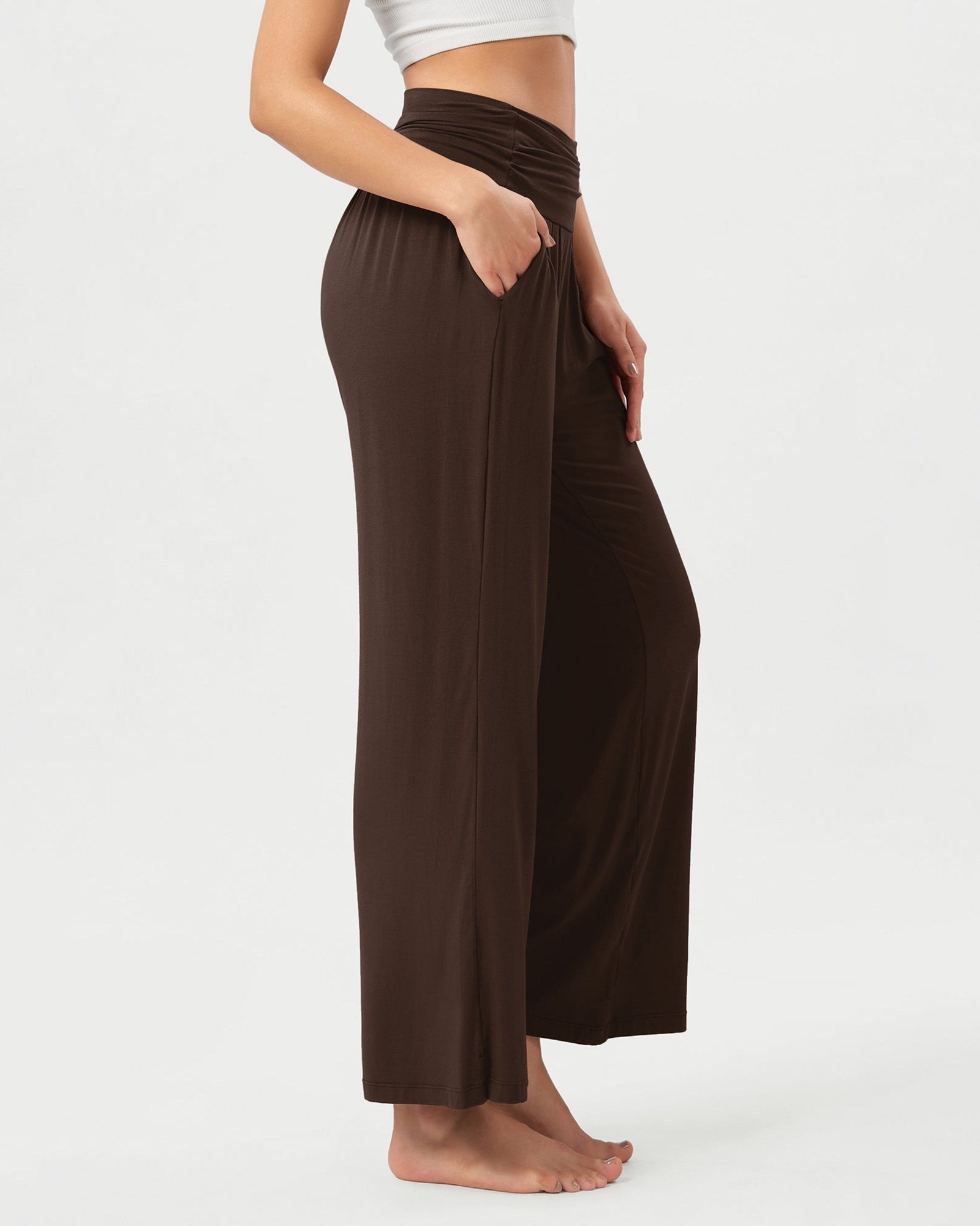 26 Wide Leg Palazzo Loose Comfy Lounge Pants with Pockets - ododos