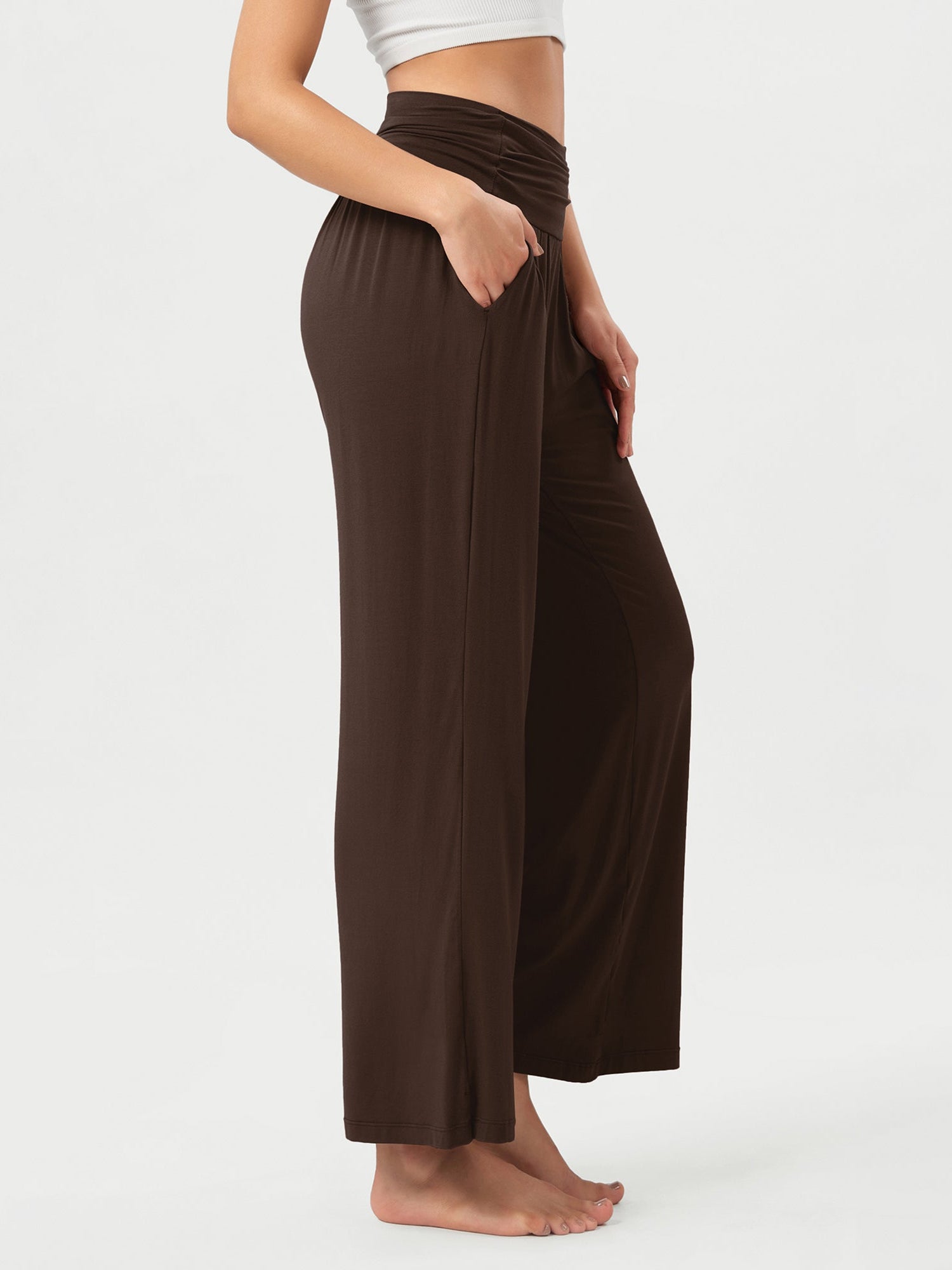 26 Wide Leg Palazzo Loose Comfy Lounge Pants with Pockets - ododos