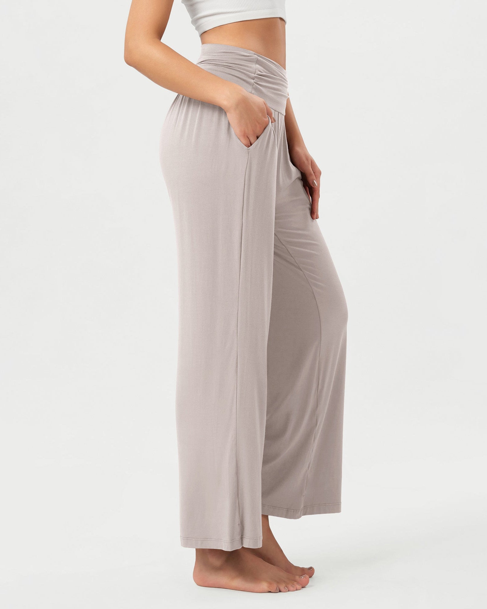 26 Wide Leg Palazzo Loose Comfy Lounge Pants with Pockets - ododos