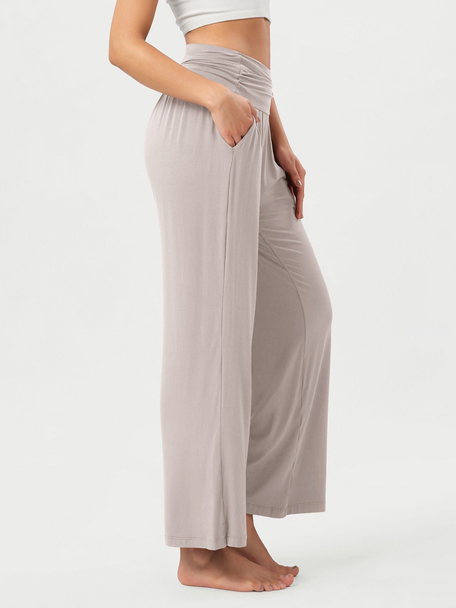 26 Wide Leg Palazzo Loose Comfy Lounge Pants with Pockets - ododos