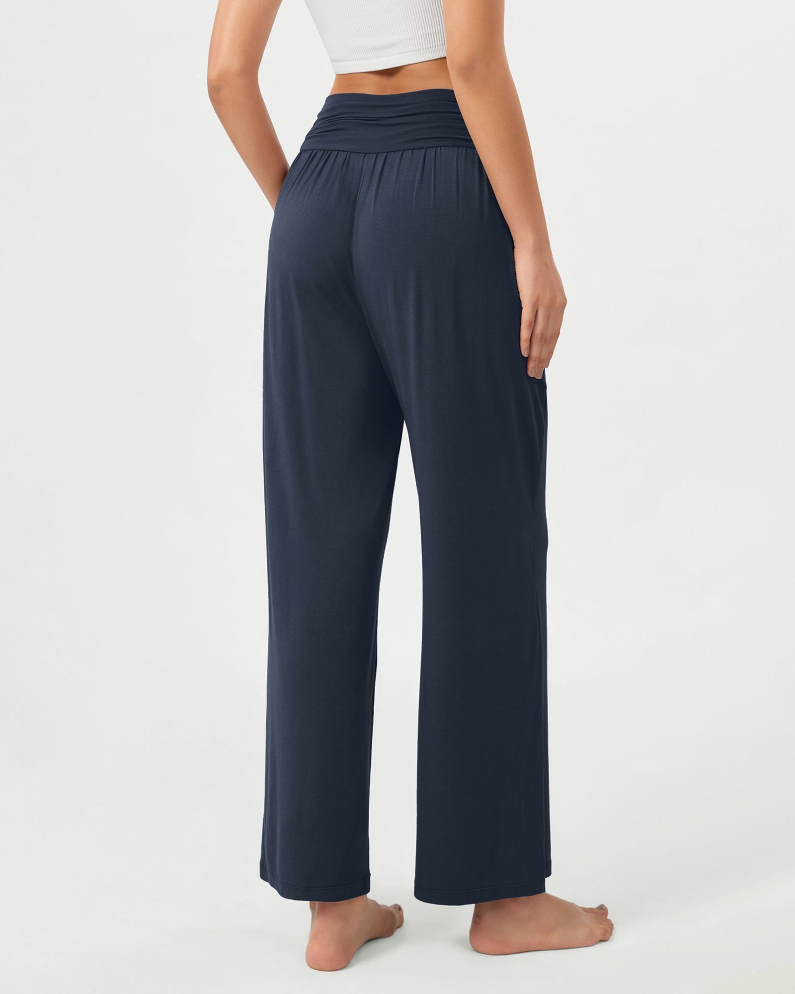 26 Wide Leg Palazzo Loose Comfy Lounge Pants with Pockets - ododos