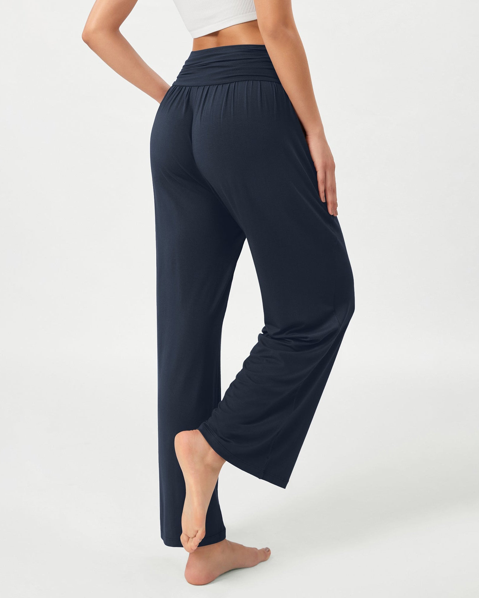 26 Wide Leg Palazzo Loose Comfy Lounge Pants with Pockets - ododos