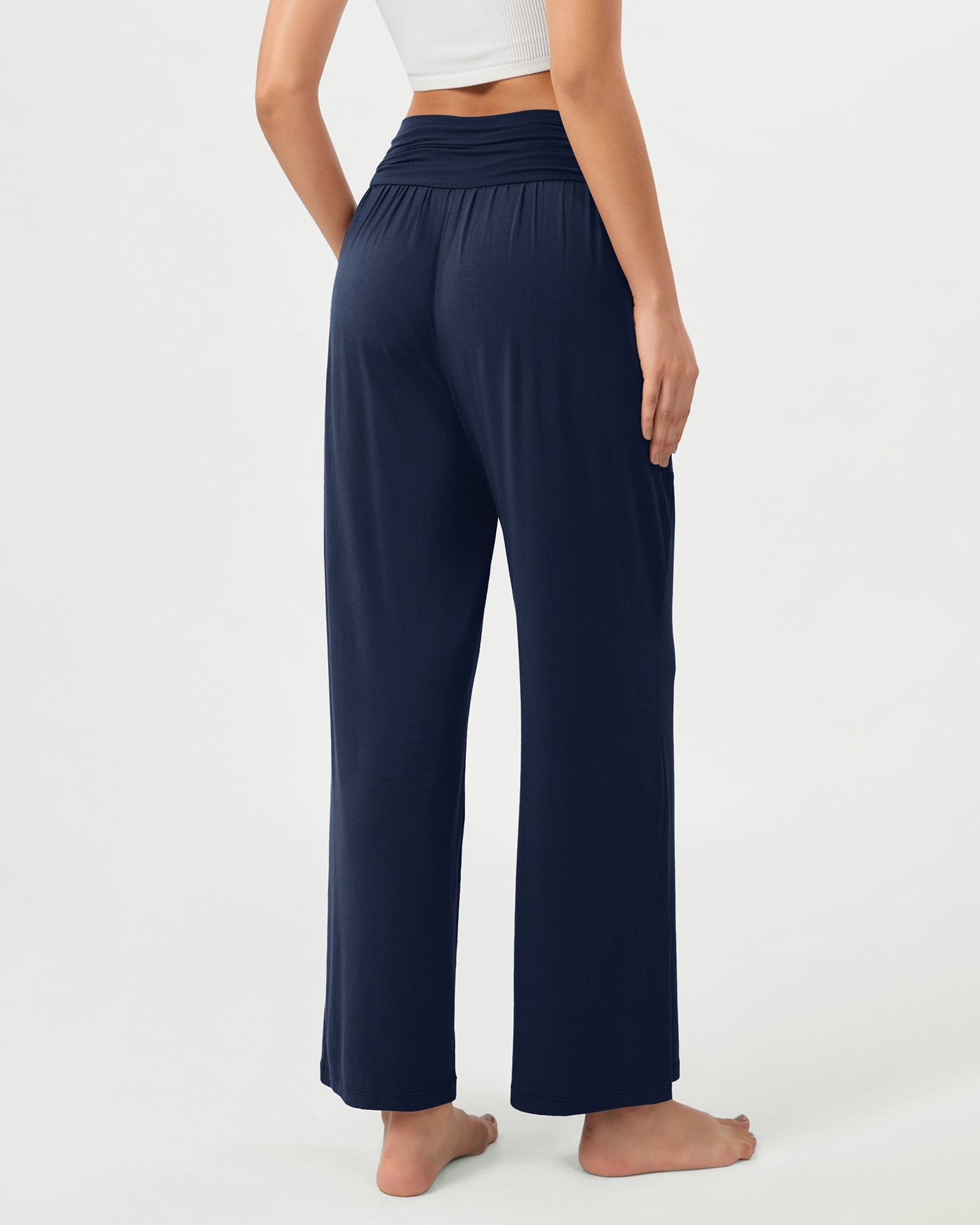 26 Wide Leg Palazzo Loose Comfy Lounge Pants with Pockets - ododos