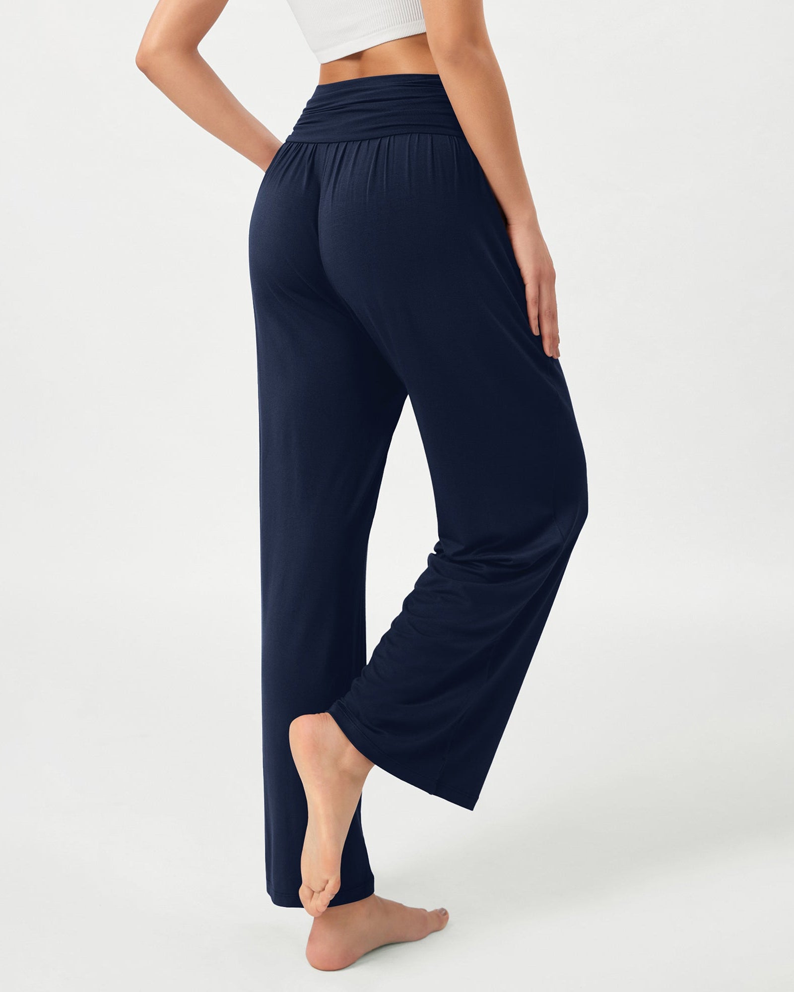 26 Wide Leg Palazzo Loose Comfy Lounge Pants with Pockets - ododos