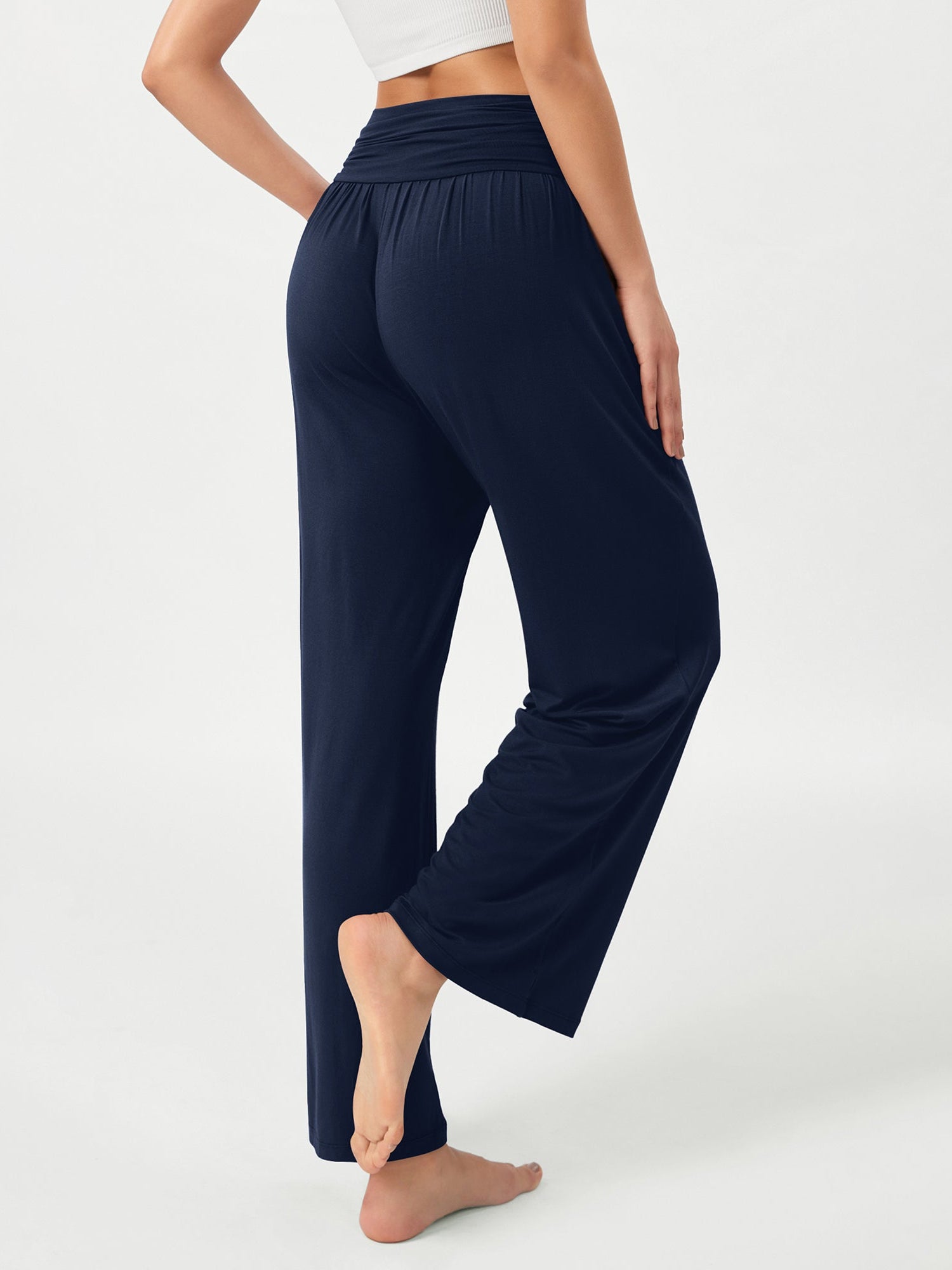 26 Wide Leg Palazzo Loose Comfy Lounge Pants with Pockets - ododos