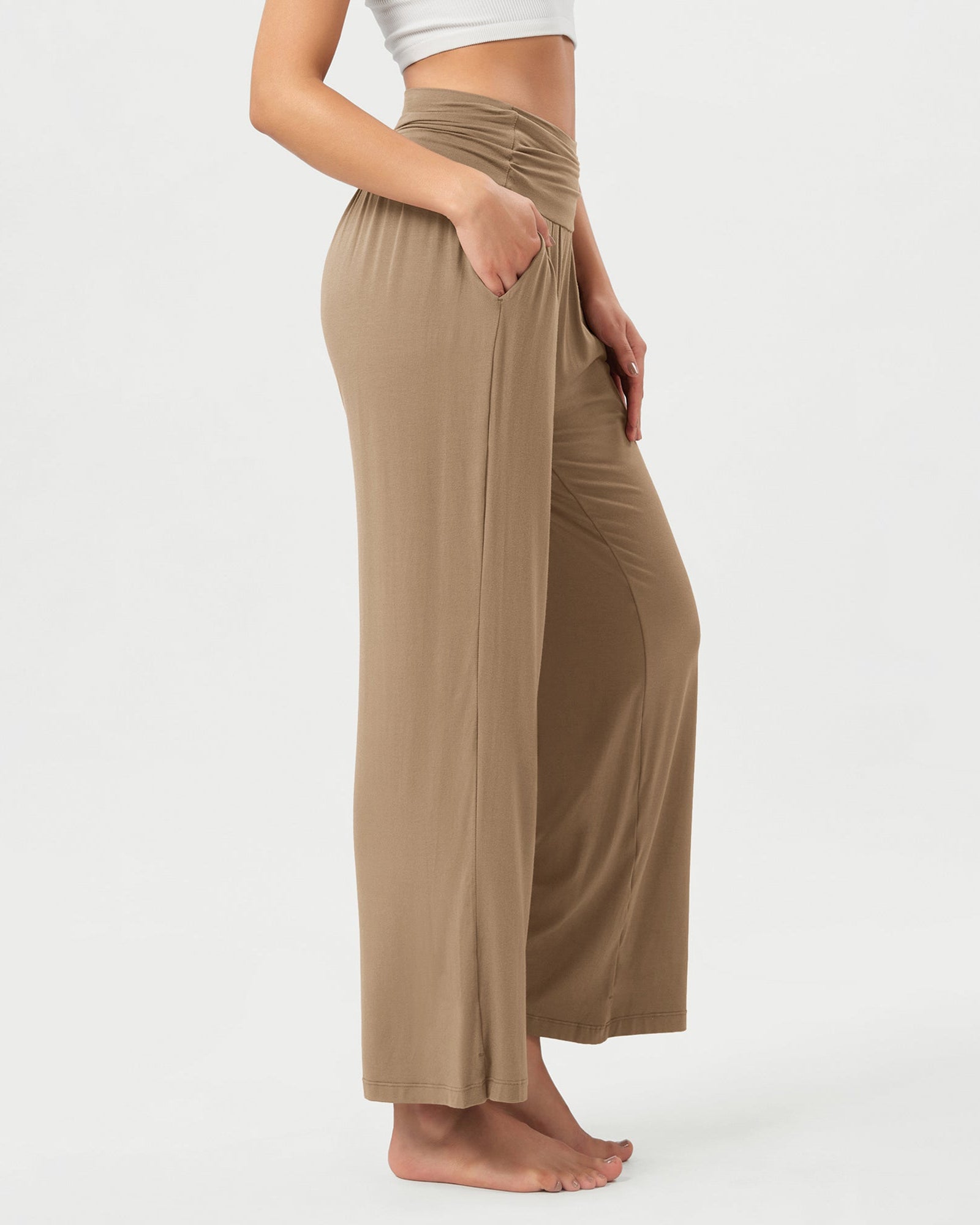 26 Wide Leg Palazzo Loose Comfy Lounge Pants with Pockets - ododos