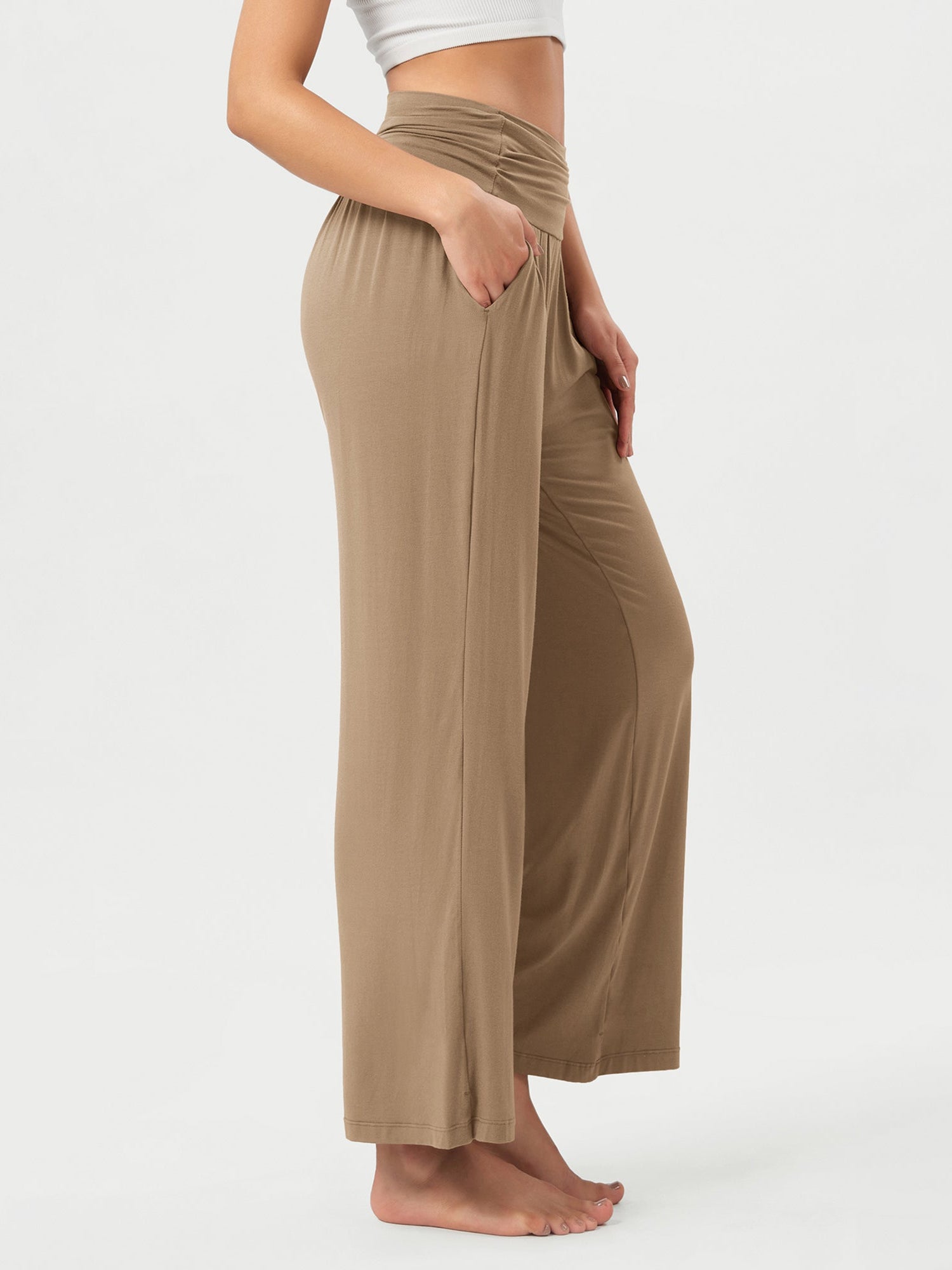 26 Wide Leg Palazzo Loose Comfy Lounge Pants with Pockets - ododos