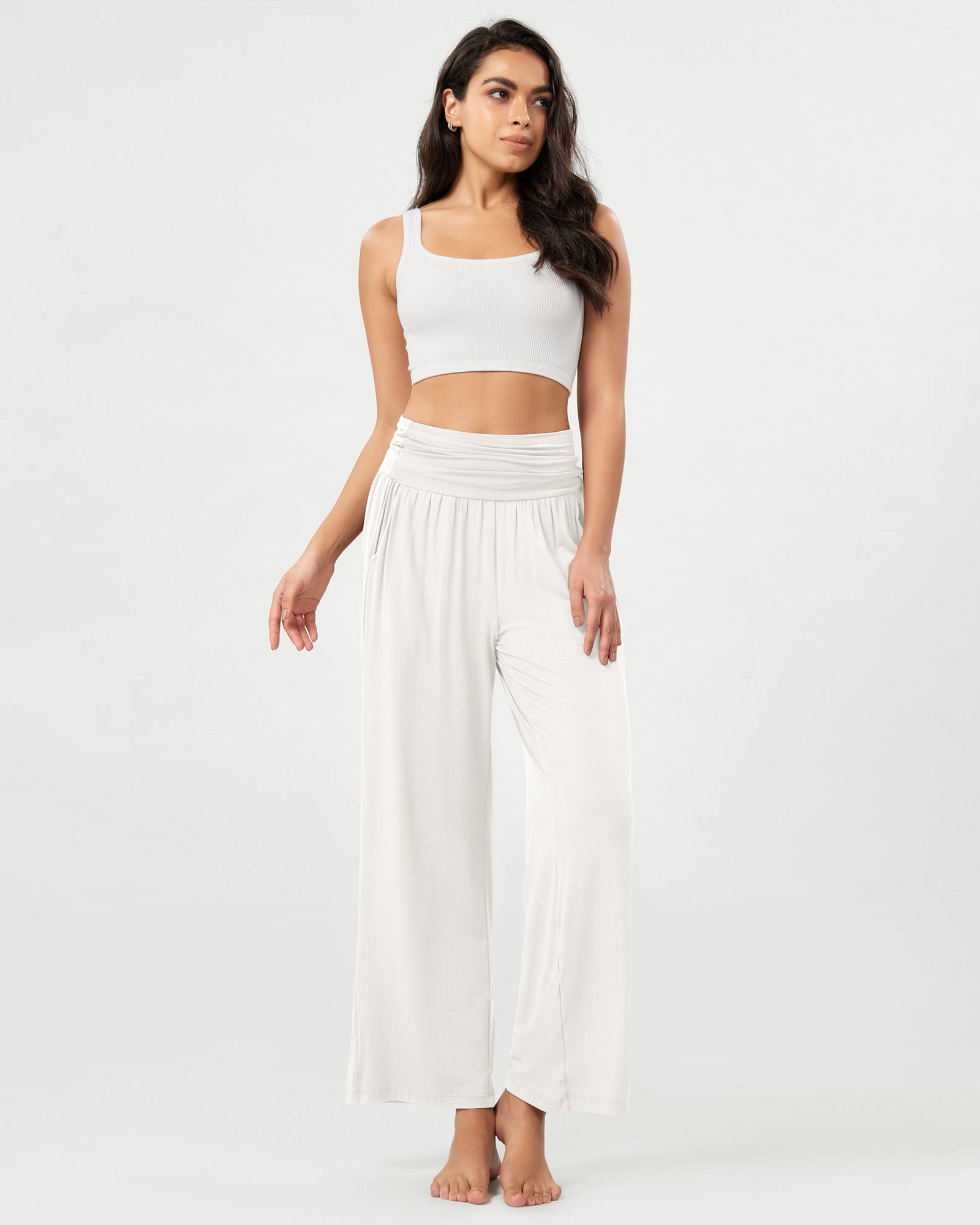 26 Wide Leg Palazzo Loose Comfy Lounge Pants with Pockets - ododos