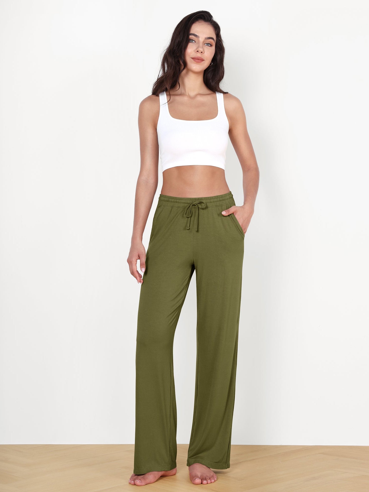 30 Drawstring Lightweight Loose Comfy Lounge Pants with Pockets - ododos