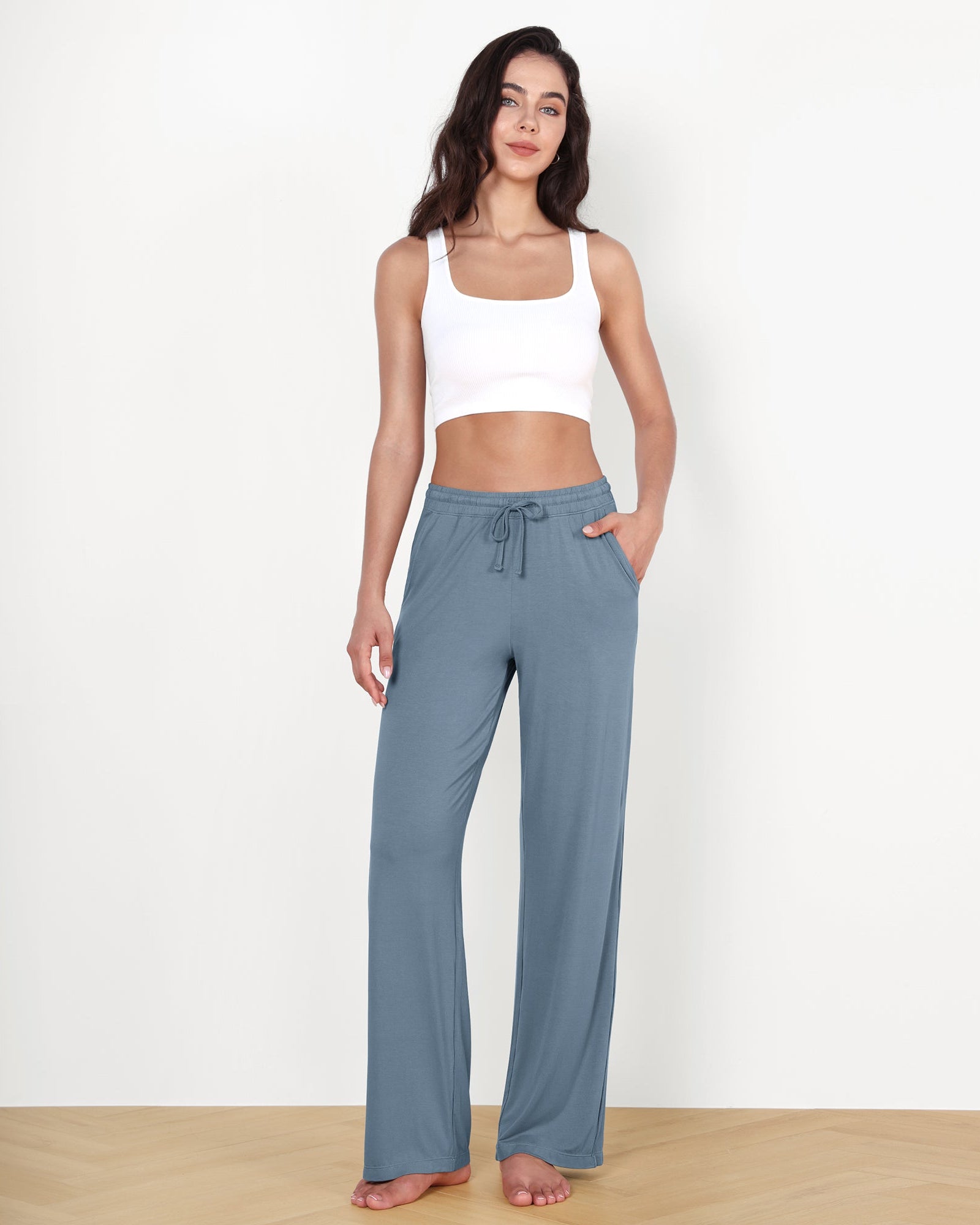 30 Drawstring Lightweight Loose Comfy Lounge Pants with Pockets - ododos