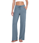 30 Drawstring Lightweight Loose Comfy Lounge Pants with Pockets Blue Fusion - ododos