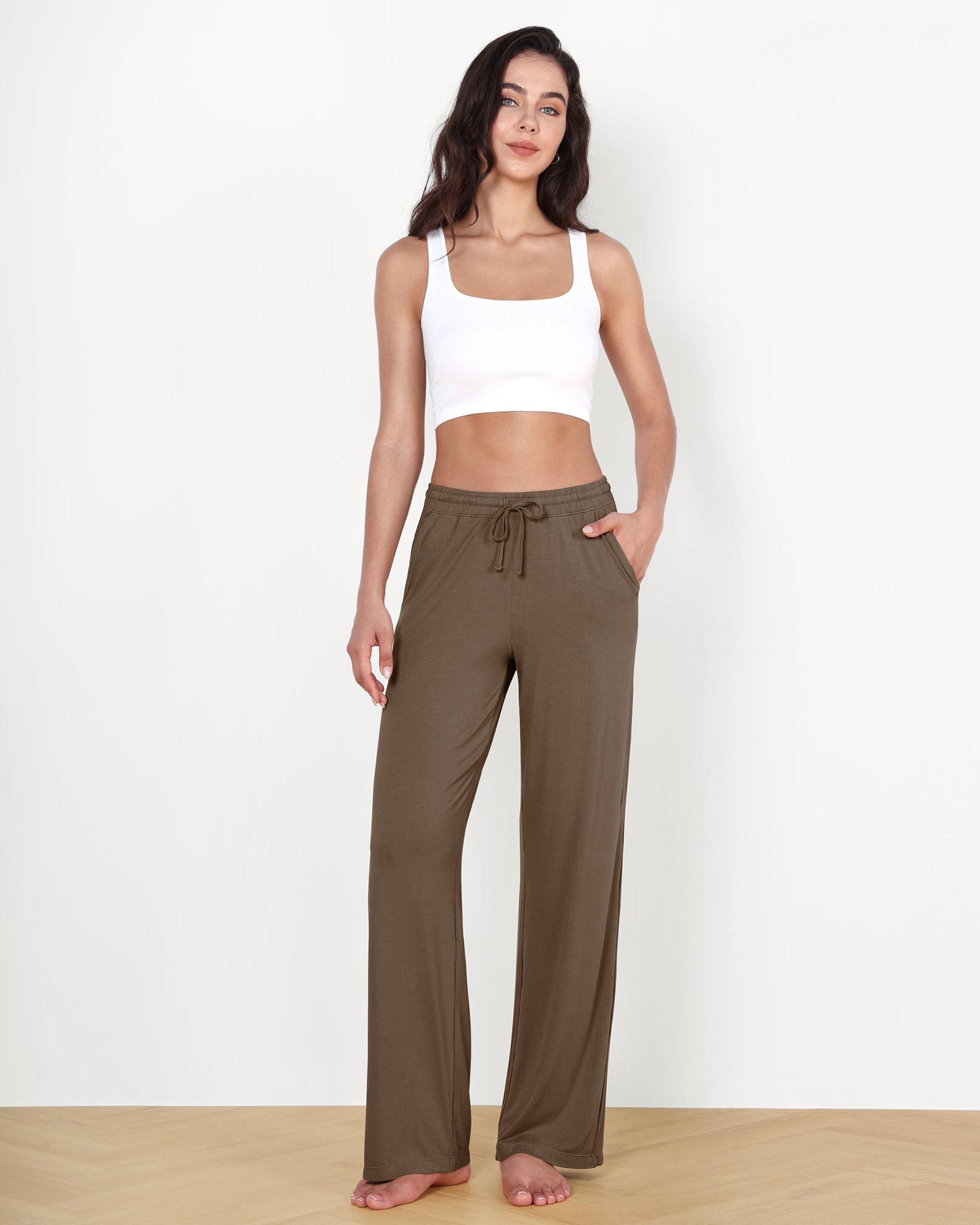 30 Drawstring Lightweight Loose Comfy Lounge Pants with Pockets - ododos