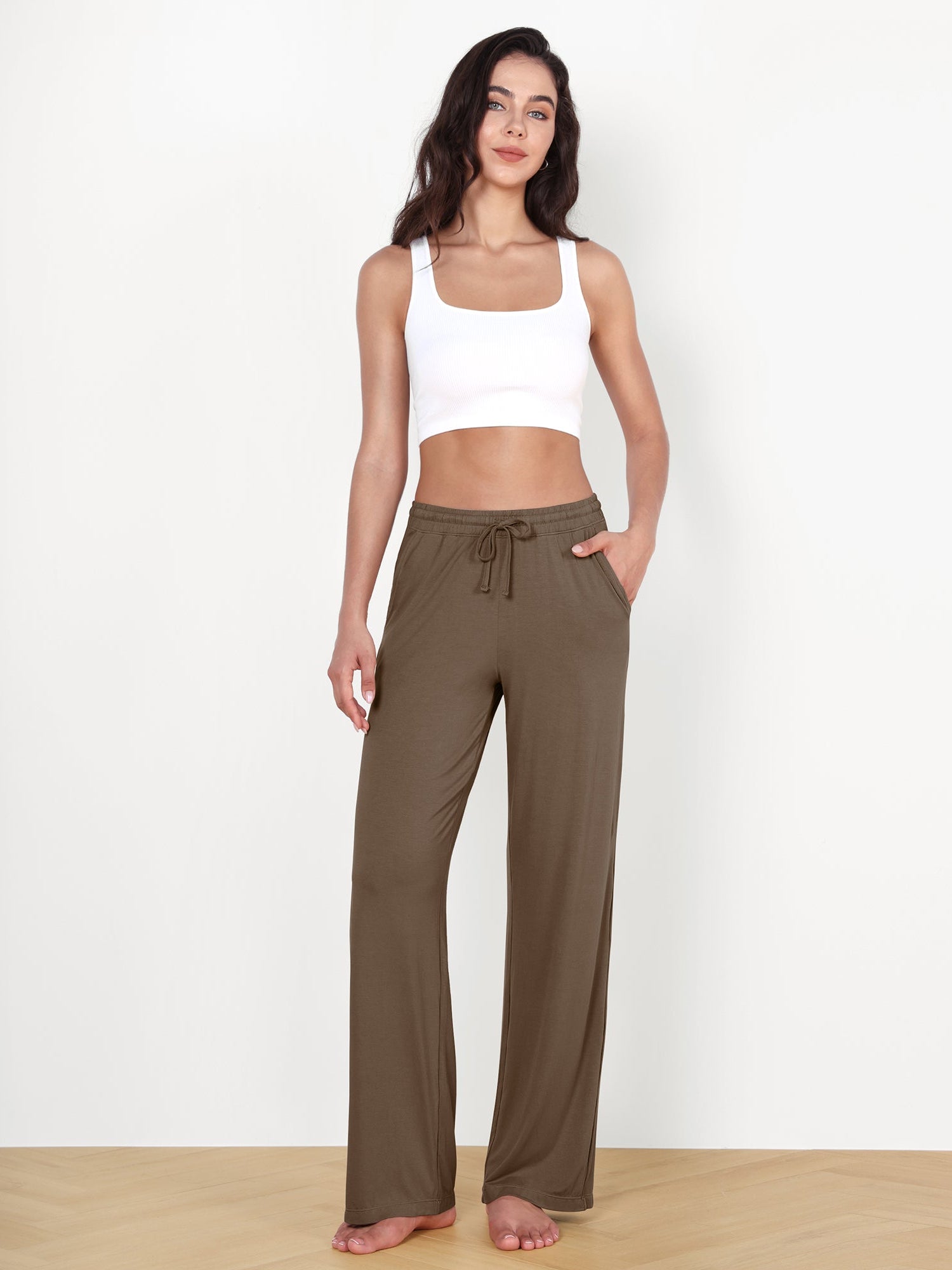 30 Drawstring Lightweight Loose Comfy Lounge Pants with Pockets - ododos
