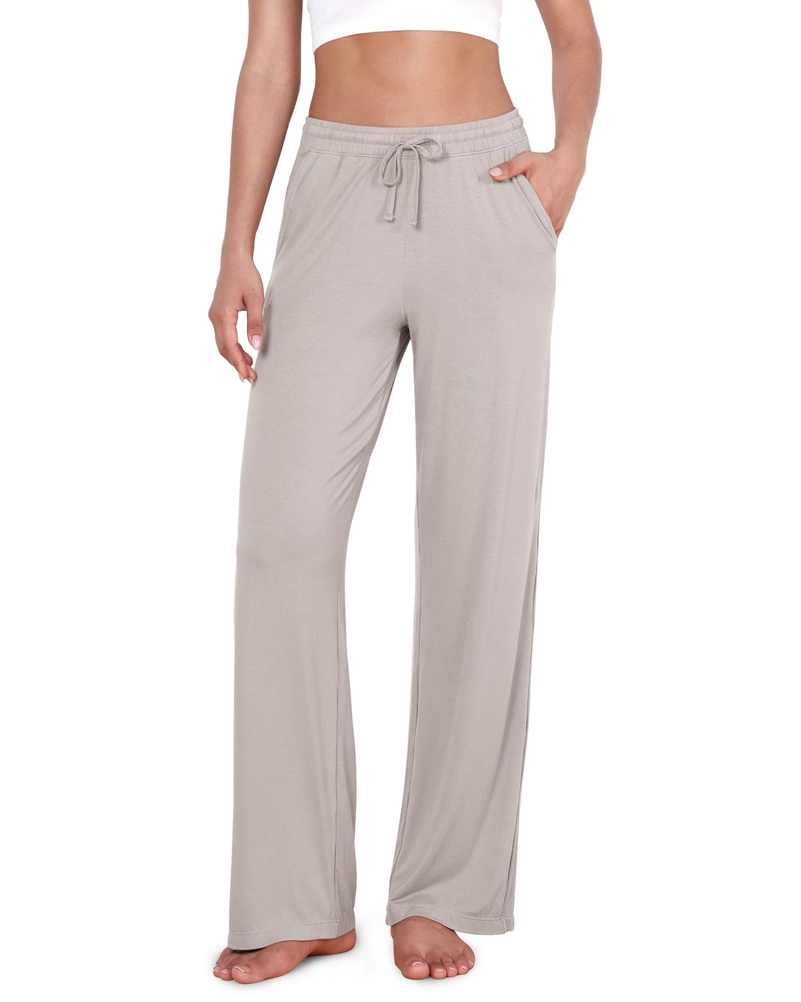 30 Drawstring Lightweight Loose Comfy Lounge Pants with Pockets - ododos