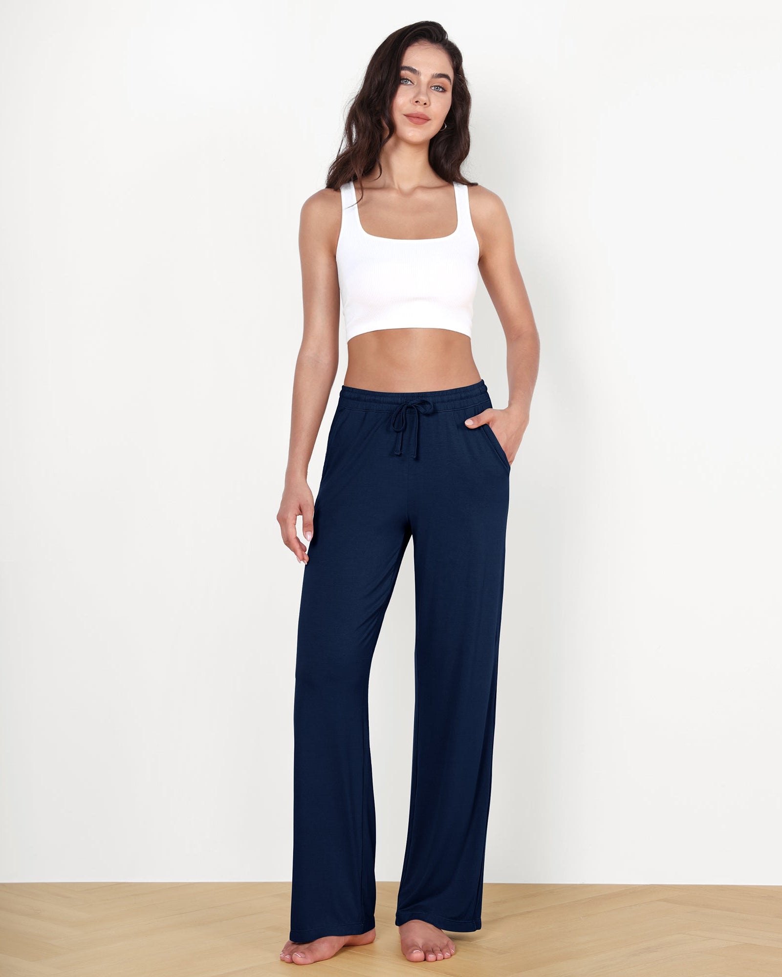 30 Drawstring Lightweight Loose Comfy Lounge Pants with Pockets - ododos