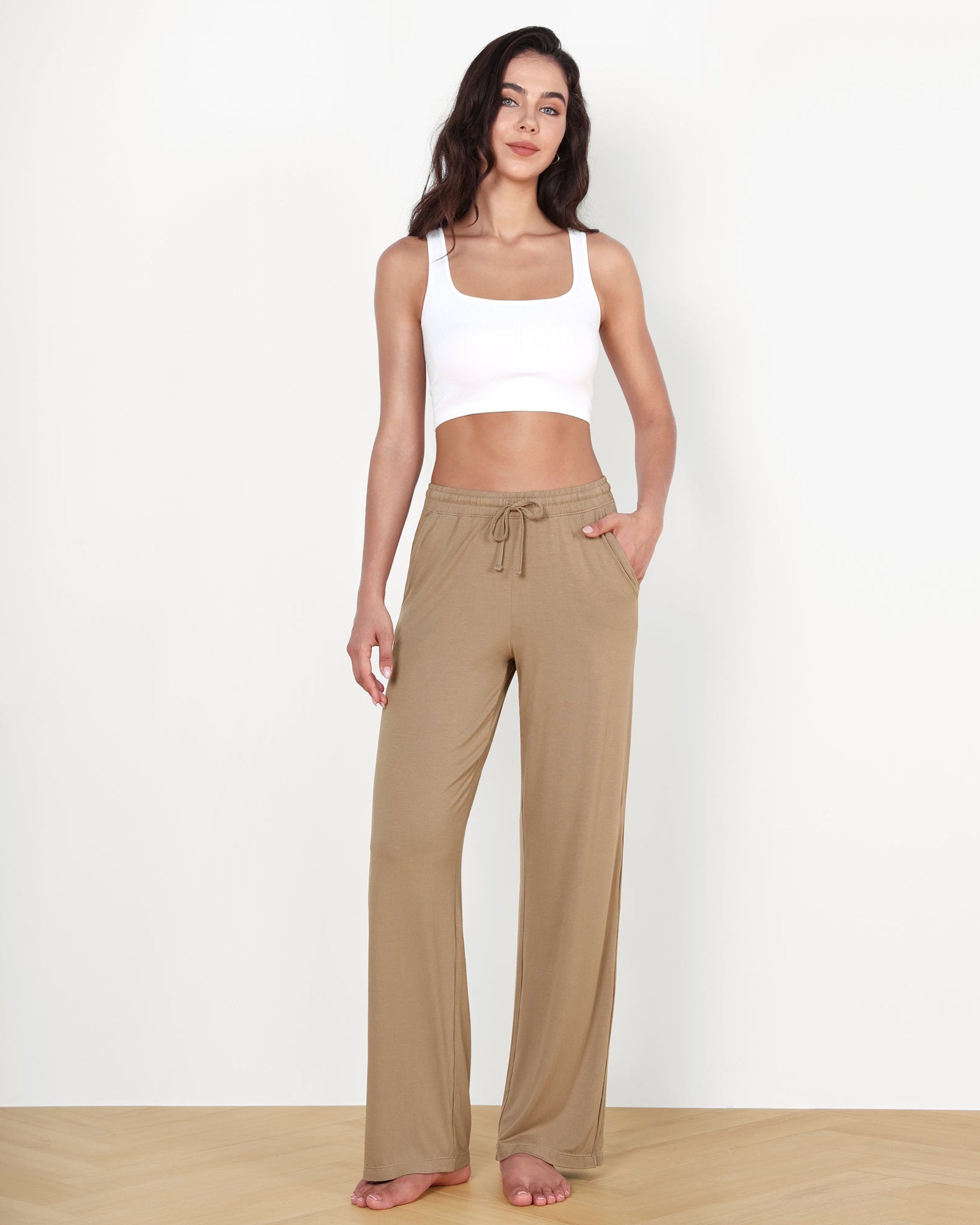 30 Drawstring Lightweight Loose Comfy Lounge Pants with Pockets - ododos